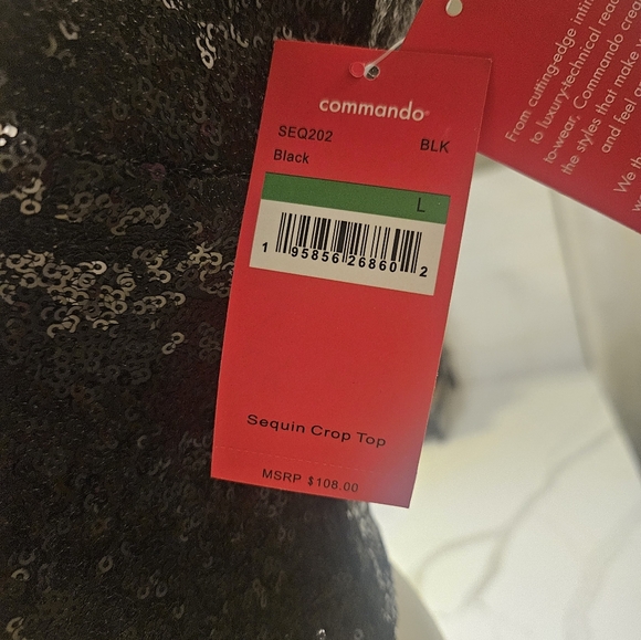 Commando sequin crop Top size Large - Picture 2 of 12